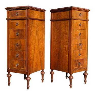 Vintage Pair Grand Rapids French Louis XVI Style Lingerie Chests Chiffoniers