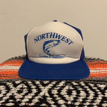 Vintage Snapback Trucker Hat Northwest Guides &amp; Outfitters 80s-90s 