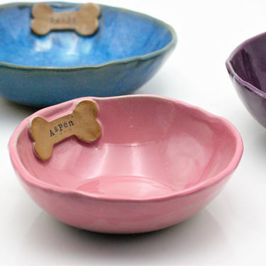 custom dog bowl, dog bowl, ceramic dog bowl, Food or Water Dog Bowls, pet gift 