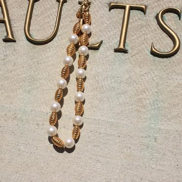 Anne Klein Pearl and Gold Necklace