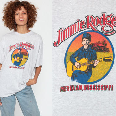 Jimmie Rodgers Shirt Country Music Tshirt Meridian Mississippi Shirt 90s Band Concert T Shirt Tour Vintage Tee Retro Medium Large 