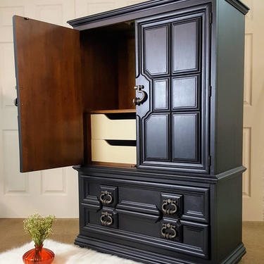 Black armoire (Thomasville) Dresser / Chest / wardrobe by Unique