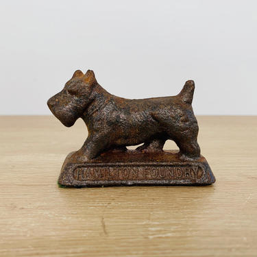 Vintage Cast Iron Scottish Terrier from Hamilton Foundry Quality Castings 