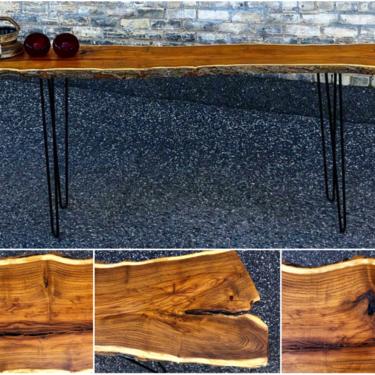 Reclaimed Live Edge Console Table 