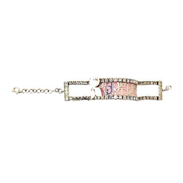Dior Pink Large Rhinestone Bracelet