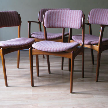 Set of Four Erik Buch Teak Dining Chairs by OD Mobler (two armchairs, two side chairs) 