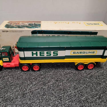 1970s Hess Truck with Great Box and Barrels 