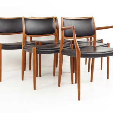 Niels Otto Moller for JL Moller Mid Century Danish Teak Dining Chairs - Set of 6 - mcm 