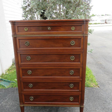 Mahogany Tall Chest of Drawers by Maslow Freen Inc 1581