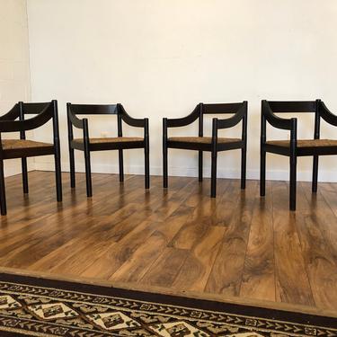 Vico Magistretti for Cassina Carimate Dining Chairs - Set of 4 