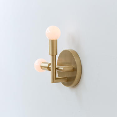AP Plus Wall Sconce -  A Contemporary Wall Light | Handmade | Brushed Brass Finish | UL Listed 