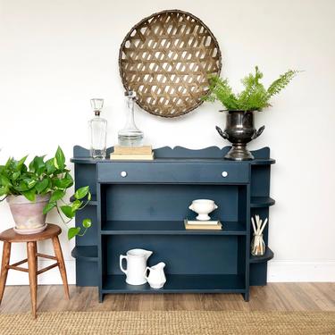 Small Blue Bookshelf - Farmhouse Furniture 