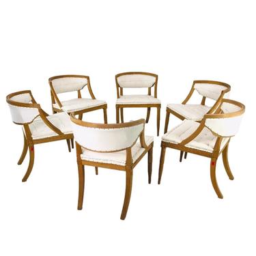 #6002 Set of 6 Restoration Hardware Gustavian Dining Chairs