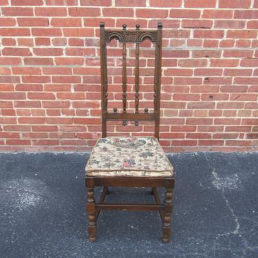Set of 6 English Old Colonial Yorkshire Dining Chairs Gothic Antique High Back Solid Elm 