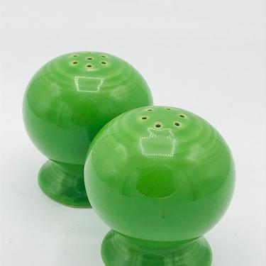Vintage Fiesta Green Salt and Pepper Shakers- Excellent Condition 