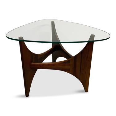 Adrian Pearsall Triangular Side Table in Walnut Mid Century
