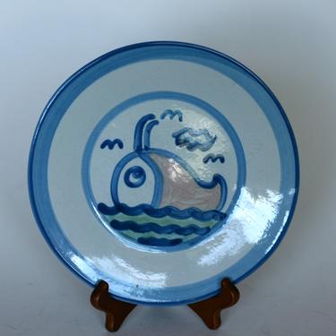 vintage M. A. Hadley whale plate 
