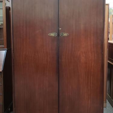 Item #U412 Vintage Mahogany Double Door Armoire c.1940s