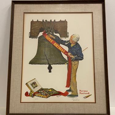 Hand Signed Norman Rockwell Lithograph Entitled “Celebration” and/or “Liberty Bell” 
