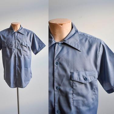 Vintage Lee Blue Work Shirt 