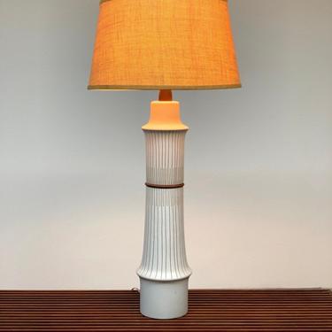 Martz Large Ceramic + Walnut Lamp by Marshall Studios 