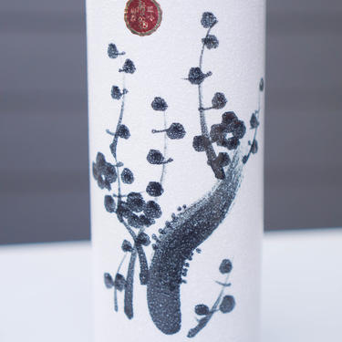 JAPANESE CHERRY BLOSSOM Tree Flower Vase - Kabin Ikebana Cylinder - Mid-Century Modern 