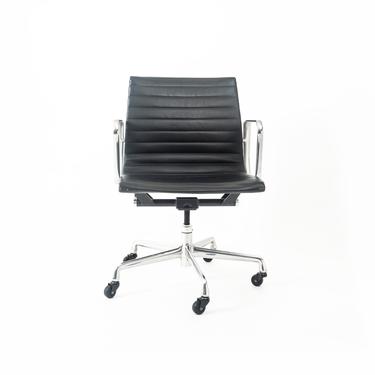 Eames Aluminum Group Leather Desk Chair 