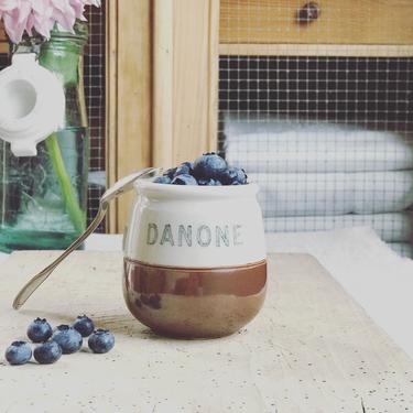Rare find  vintage French Danone yogurts pot-DAN 