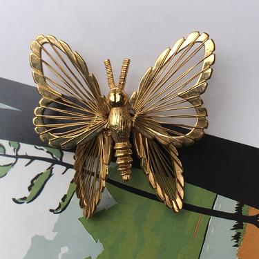 Gold Monet Butterfly Brooch