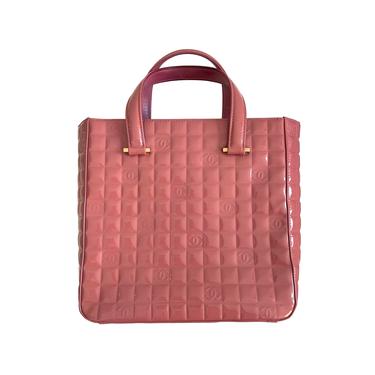 Chanel Pink Patent Logo Tote