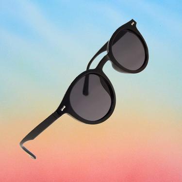 Retro Round Sunglasses - Black