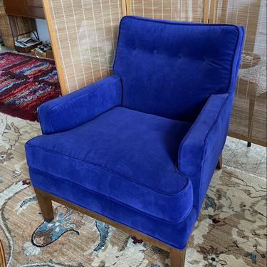 Electric blue velvet Chair by Baker Furniture