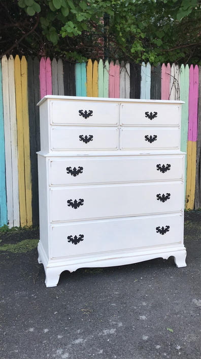 Beautiful Shabby Chic Solid Wood Dresser Free Nyc Delivery White