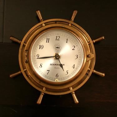 vintage Seamaster brass ship clock/made in West Germany 