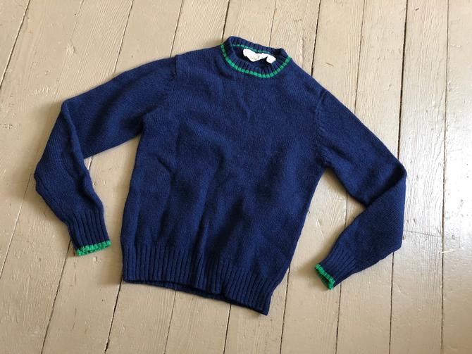Vintage Shetland Wool Blend 80s Cardigan