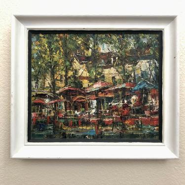 Mid Century Vintage Marshall Fields & Company Painting Framed / Mounted Signed