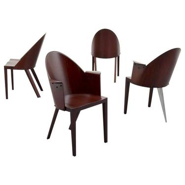 Set of 4 Rare Philippe Starck Chairs from the Royalton Hotel, NYC