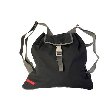 Prada Black Logo Nylon Sport Backpack