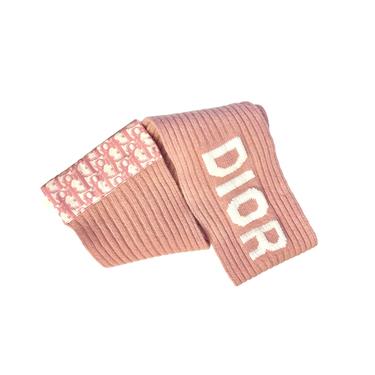 Dior Pink Logo Scarf