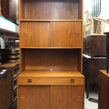 Shipping Not Included - Vintage Mid Century Modern Danish Cabinet Storage Hutch Bookshelf Credenza 