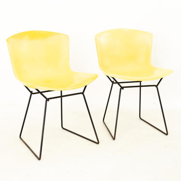 Harry Bertoia for Knoll Mid Century Fiberglass Occasional Chairs - Pair - mcm 