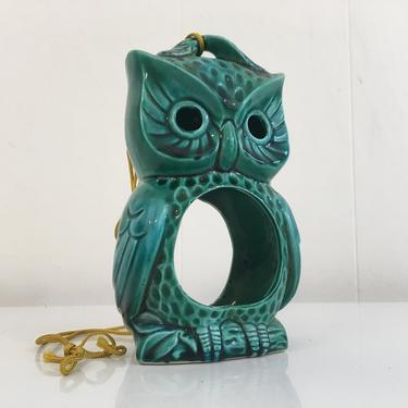 Vintage Owl Ceramic Airplant Holder Tealight Incense Burner 1960s Made in Japan Planter Air Plant Mid-Century Criterion Product MCM 