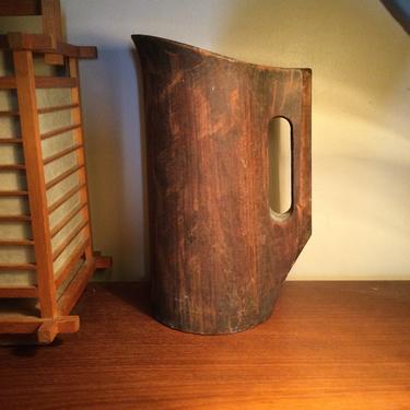 Primitive wood pitcher 