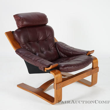 Scanform Leather and Bentwood Armchair