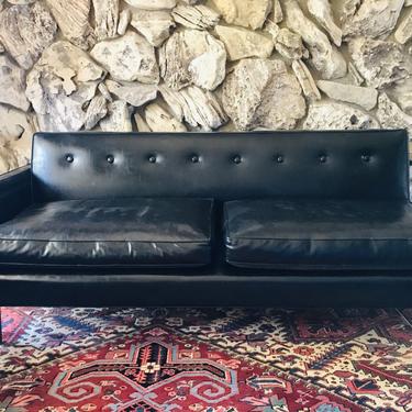 MID CENTURY Style Sectional Black Leather #LosAngeles 