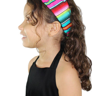 Girl's Serape Headband Hair Accessories - Colorful Serape Fiesta Multi Striped Headband 