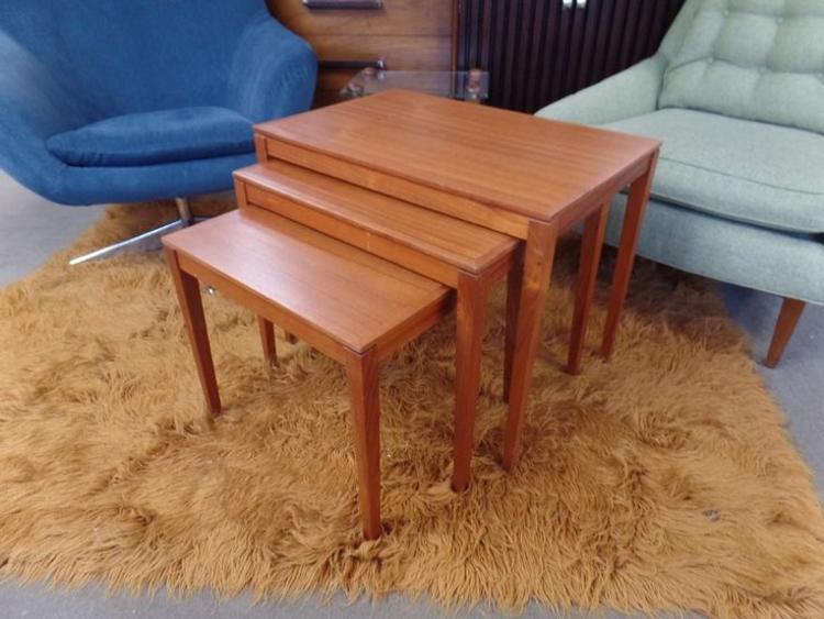 Danish Modern teak nesting tables