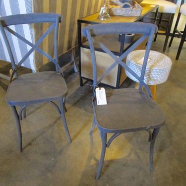 PAIR OF STEEL BISTRO CHAIRS PRICED SEPARATELY