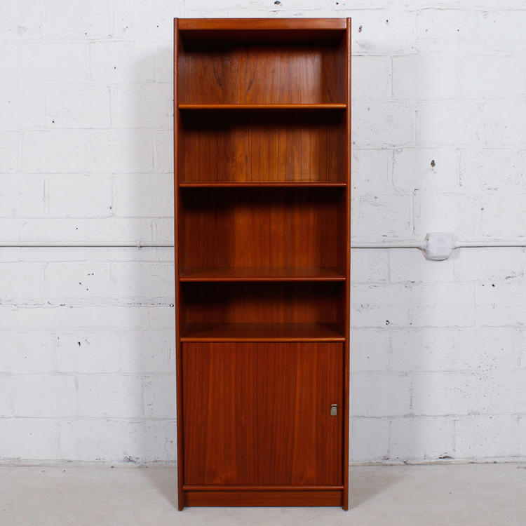 Slim Danish Teak Bookcase / Storage / Display Cabinet