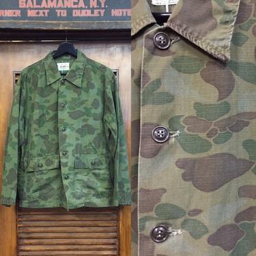 Vintage 1960’s Camouflage Hunting Jacket, Kamo, Vintage Top, RipStop, Vintage Clothing 